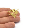 Brass Ring Setting, Raw Brass Adjustable Rings With 1 Stone Settings - Pad Size 6mm N1279