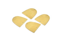 D Şeklinde Tılsım, 2 Delikli 24 Ham Pirinç D Şeklinde Bağlantı Parçası, Küpeler, Bulgular (20x20x0,50 mm) D0806