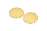 Brass Round Tag, 4 Raw Brass Textured Round Stamping Blanks With 1 Hole, Charms, Pendants, Findings (30x1mm) D0810