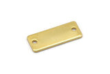 Gold Rectangle Bar, 6 Gold Plated Brass Rectangle Stamping Blanks with 2 Holes, Necklace Pendants (20x8x0.80mm) A0813 Q0845