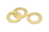 Brass Circle Charm, 6 Raw Brass Textured Circle Charms With 1 Hole, Earrings, Findings (35x0.60mm) D0823
