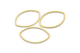 Gold Marquise Ring, 8 Gold Plated Brass Marquise Ring, Connectors, Charms (22x31x1mm) D1300 Q0938