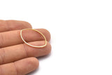 Gold Marquise Ring, 8 Gold Plated Brass Marquise Ring, Connectors, Charms (22x31x1mm) D1300 Q0938