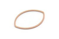 Rose Gold Marquise Ring, 8 Rose Gold Plated Brass Marquise Ring, Connectors, Charms (22x31x1mm) D1300 Q0938