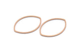 Rose Gold Marquise Ring, 8 Rose Gold Plated Brass Marquise Ring, Connectors, Charms (22x31x1mm) D1300 Q0938