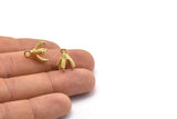 Dragon Claw Pendant, Raw Brass Dragon Claw Charms, Necklace Pendants (14x10mm) N0419