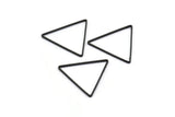Black Triangle Charm, 50 Oxidized Brass Black Triangle Charms (24x0.6x0.9mm) D0065 S446