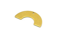 Brass Geometric Charm, 12 Raw Brass U Shaped Pendants With 1 Hole, Charms, Findings (30x15x8x0.8mm) BS 1810