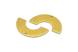 Brass Geometric Charm, 12 Raw Brass U Shaped Pendants With 1 Hole, Charms, Findings (30x15x8x0.8mm) BS 1810