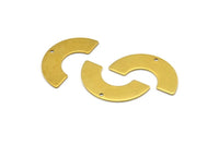 Brass Geometric Charm, 12 Raw Brass U Shaped Pendants With 1 Hole, Charms, Findings (30x15x8x0.8mm) BS 1810