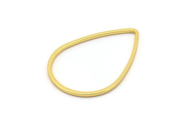 Gold Drop Connector, 6 Gold Plated Drop Connectors (32x22x1mm) Bs 1140 Q0323