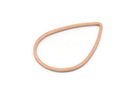 Rose Gold Drop Connector, 6 Rose Gold Plated Drop Connectors (32x22x1mm) Bs 1140 Q0323