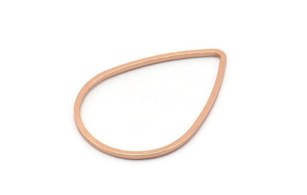 Rose Gold Drop Connector, 6 Rose Gold Plated Drop Connectors (32x22x1mm) Bs 1140 Q0323