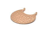 Ethnic Crescent Pendant, 1 Rose Gold Plated Brass Ethnic Crescent Pendants With 2 Loops (34x22x1mm) U110 Q0338