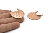 Ethnic Crescent Pendant, 1 Rose Gold Plated Brass Ethnic Crescent Pendants With 2 Loops (34x22x1mm) U110 Q0338