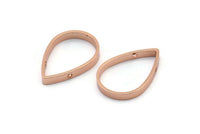 Gül Altın Damla Konnektörü, 2 delikli 4 Gül Altın Kaplama Pirinç Damla Konnektörü (25x17x3mm) BS 2321 Q0590