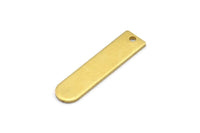 D Şekilli Halkalar - 1 Delikli 12 Ham Pirinç D Şekilli Konnektör (27,5x6,5x1 mm) BS 1933