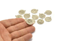Silver Zodiac Signs, Zodiac Signs, Zodiac Sign Charms, Antique Silver, Horoscope Charms, Astrology Zodiac Charms (17x20mm) F-88