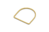 D Shape Rings, 300 Raw Brass D Shape Connectors, Rings  (19x19x1mm) BS 2329