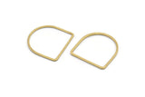 D Shape Rings, 300 Raw Brass D Shape Connectors, Rings  (19x19x1mm) BS 2329