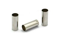 30mm Silver Tubes 5 Nickel Free Plated Silver Brass Tube Beads (12x30mm) Bs 1476