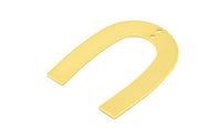 Altın Geometrik Charm, 2 Delikli 3 Altın Kaplama Pirinç U Şeklinde Kolye, Charmlar, Bulgular (35x27x0,50 mm) E015 Q0501