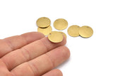 Brass Cabochon Tag, 24 Raw Brass Cabochon Tags With 1 Hole, Stamping Tags (15x1mm) BS 2061