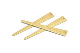 Brass Triangle Charm, 24 Textured Raw Brass Triangle Charms With 1 Hole, Earrings, Findings (48x7x0.50mm) D1092
