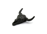 Ox Head Skull Pendant, 1 Oxidized Black Brass Ox Head Skull Charms, Pendants (25x26mm) N0150