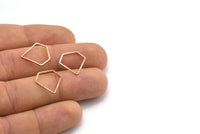 Super Hero Ring, 12 Rose Gold Plated Brass Textured Diamond Findings (15mm) A0575 Q0148