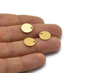 Gold Cabochon Tag, 8 Gold Plated Brass Cabochon Tags With 1 Hole, Stamping Tags (12x0.80mm) M040