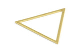 Triangle Brass Charm, 6 Raw Brass Triangles (39x35x1mm) E079