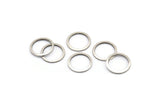 Silver Circle Connector, 24 Antique Silver Plated Brass Circle Rings, Findings (12x0.80mm) A2577
