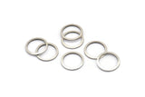Silver Circle Connector, 24 Antique Silver Plated Brass Circle Rings, Findings (12x0.80mm) A2577