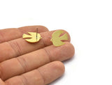 Brass Bird Earring, 8 Raw Brass Bird Stud Earrings (18x14x0.80mm) A2719