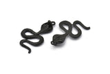 Black Snake Charm, Oxidized Black Brass Cobra Snake Charm With 1 Loop, Pendants, Findings, Earrings (45x26x8x2mm) N1639 H1166