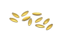 Raw Brass Charm, 50 Raw Brass Charms (10x4mm) Brs 302 A0154