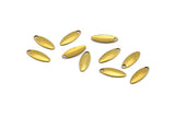 Raw Brass Charm, 50 Raw Brass Charms (10x4mm) Brs 302 A0154