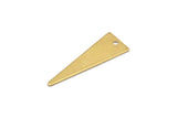 Brass Triangle Charm, 24 Raw Brass Triangle Charms With 1 Hole, Earrings, Findings (25x9x0.60mm) D943
