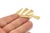 Brass Triangle Charm, 24 Raw Brass Triangle Charms With 1 Hole, Earrings, Findings (25x9x0.60mm) D943