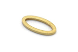 Brass Oval Connector, 24 Raw Brass Oval Connectors, Charms, Findings (16x8x1.5mm) D1564