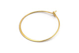 Gold Earring Wire, 12 Gold Plated Brass Earring Wires (30mm) D1703