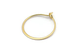 Gold Earring Wire, 12 Gold Plated Brass Earring Wires (20mm) D1704