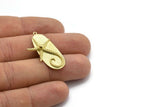Brass Sea Star Charm, 2 Raw Brass Starfish Shaped Charms With 1 Loop, Pendants, Earring Findings (33x19mm) N2022
