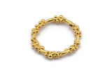 Gold Circle Connector, 2 Gold Plated Brass Circle Connectors Closed Ring (25x2mm) N1724