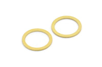 20mm Circle Connector, 12 Raw Brass Circle Connectors (20x2x1mm) A2885