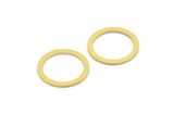 20mm Circle Connector, 12 Raw Brass Circle Connectors (20x2x1mm) A2885