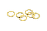 16mm Circle Connector, 12 Raw Brass Circle Connectors (16x2x1mm) A2884