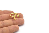 Brass Ring Settings, Raw Brass Moon And Planet Ring With 1 Stone Setting - Pad Size 3mm N1020