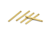 Brass Necklace Bar, 50 Raw Brass Bars(25x2x1mm) BS 1198--A0858